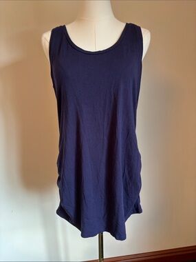 Motherhood Navy Scoop Neck Maternity Tank